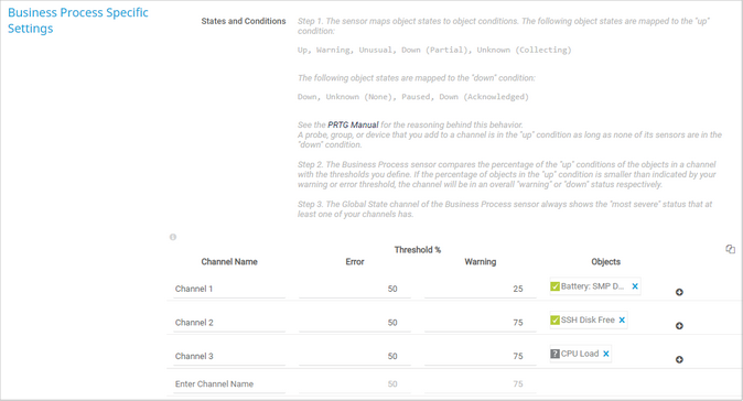 Business Process Specific Settings