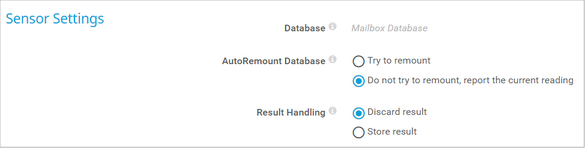 Sensor Settings