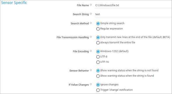 Sensor Specific