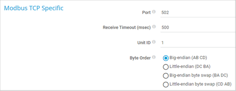 Modbus TCP Specific